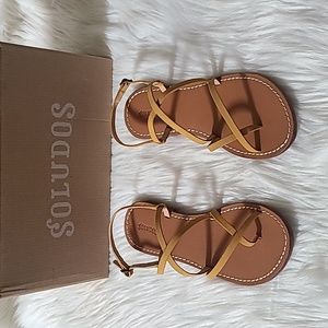NIB Soludos Zoe Strappy Sandal Marigold size 6.5 & 8 🌼